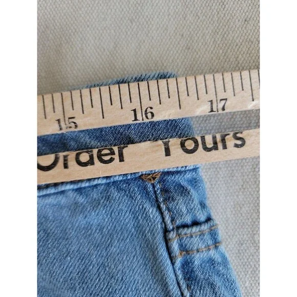 Muselooks Womens Capris 15 33x25 Jeans Relaxed Distressed Medium Blue Wash‎ NEW - Picture 8 of 16